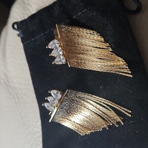 Elegant Gold Fringe Earrings